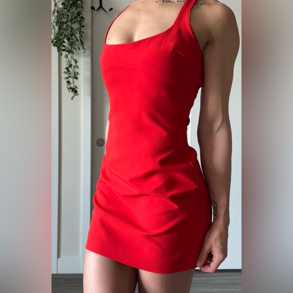Zara Red Sheath Dress for Cocktail Nights